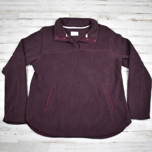 Burgundy casual soft & plush lightweight pullover sweater top women's size large